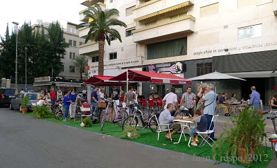 Imagen del Parking Day organizado por Murcia en Bici